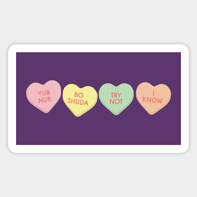 Sci Fi Movie Candy Hearts Magnet by GloopTrekker